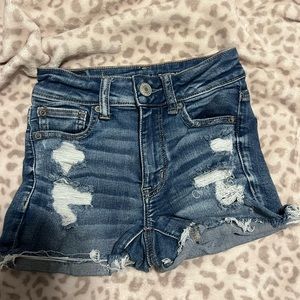 Mid rise jean shorts